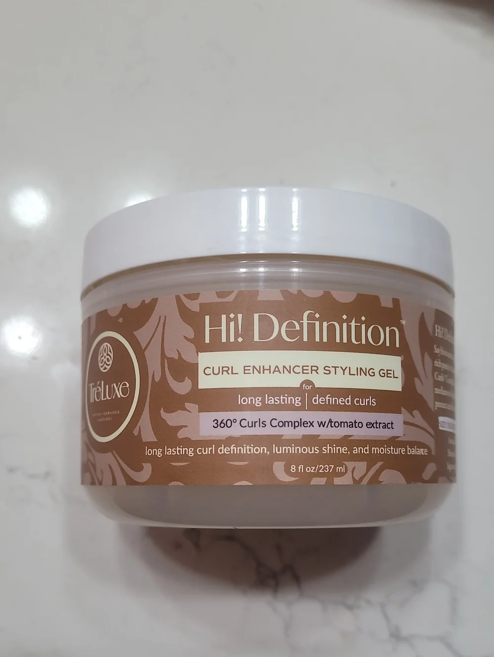 TréLuxe 360° Confidence Collection Curl Enhancer Gel Defines Curls Full Size Jar